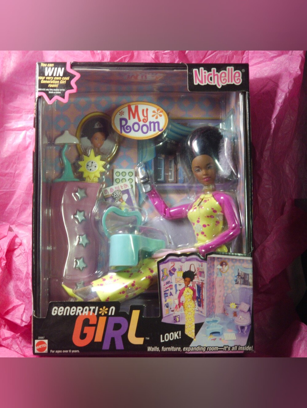 MIB Vintage 1999 Barbie Generation Girl "Nichelle" My Room Doll Set Mattel 28987